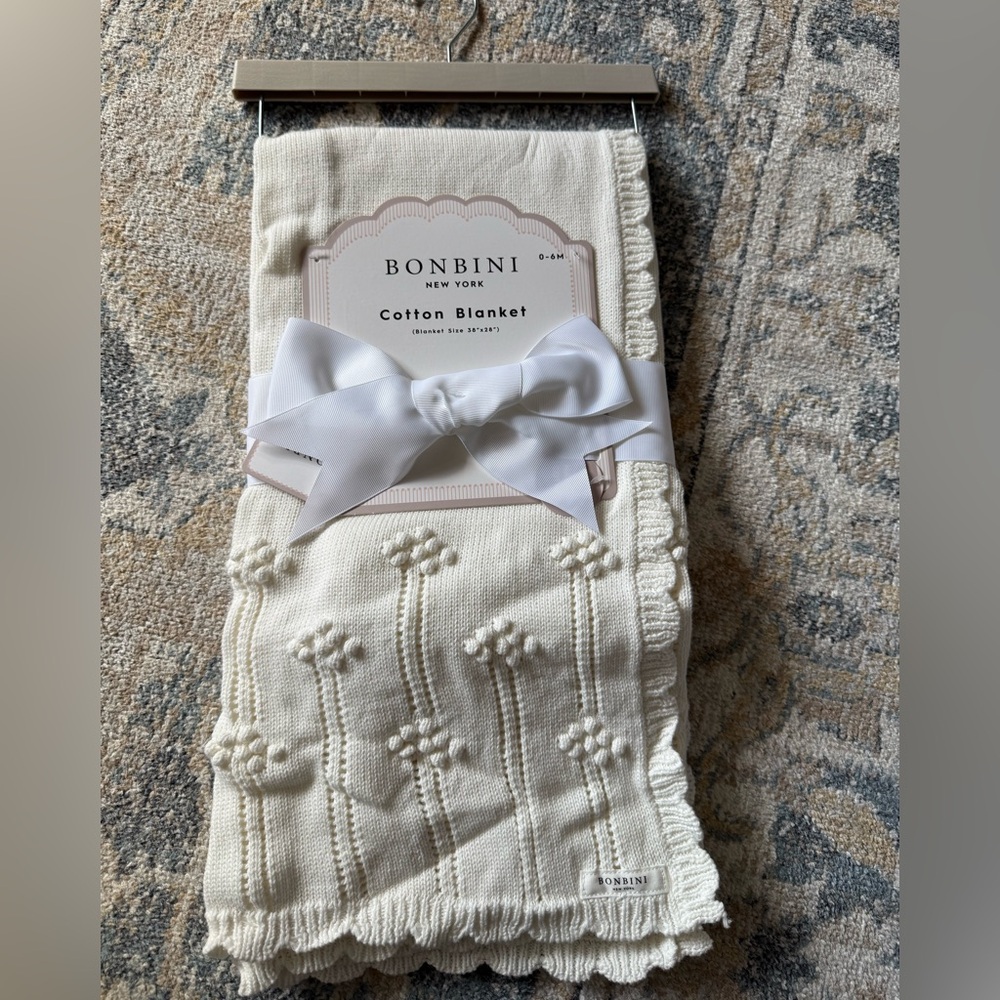 Bonbini Cotton Blanket with Floral Design